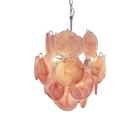 Pink Murano Disc Glass Chandelier - Vakkerlight