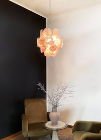 Pink Murano Disc Glass Chandelier - Vakkerlight