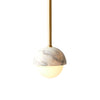 Polaris White Marble Pendant Lamp, Modern minimalist style, suitable for kitchen islands and dining tables