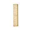 Transparent textured brass Prismatic Rectangle Wall Lamp, Art Deco style, suitable for bedrooms and bathrooms