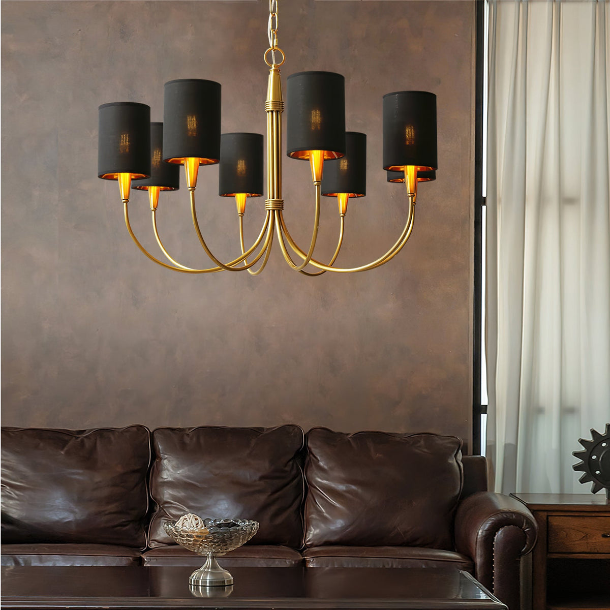 Vakker Limited Brass 5-Light Chandelier — Detail View 3