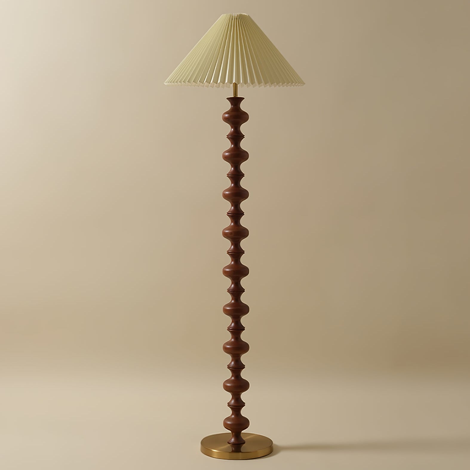 Sculpted Rhythm Wood Floor Lamp - Vakkerlight