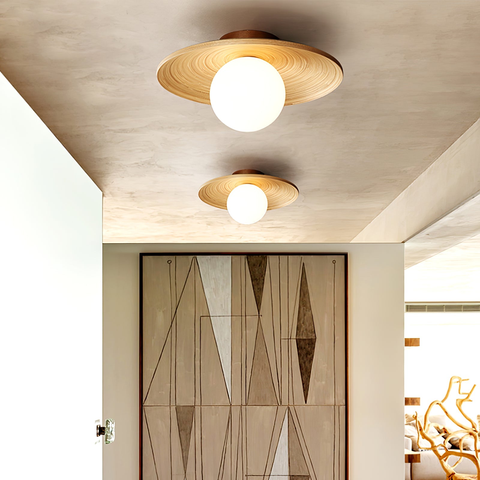 Soluna Wood Ceiling Light - Vakkerlight