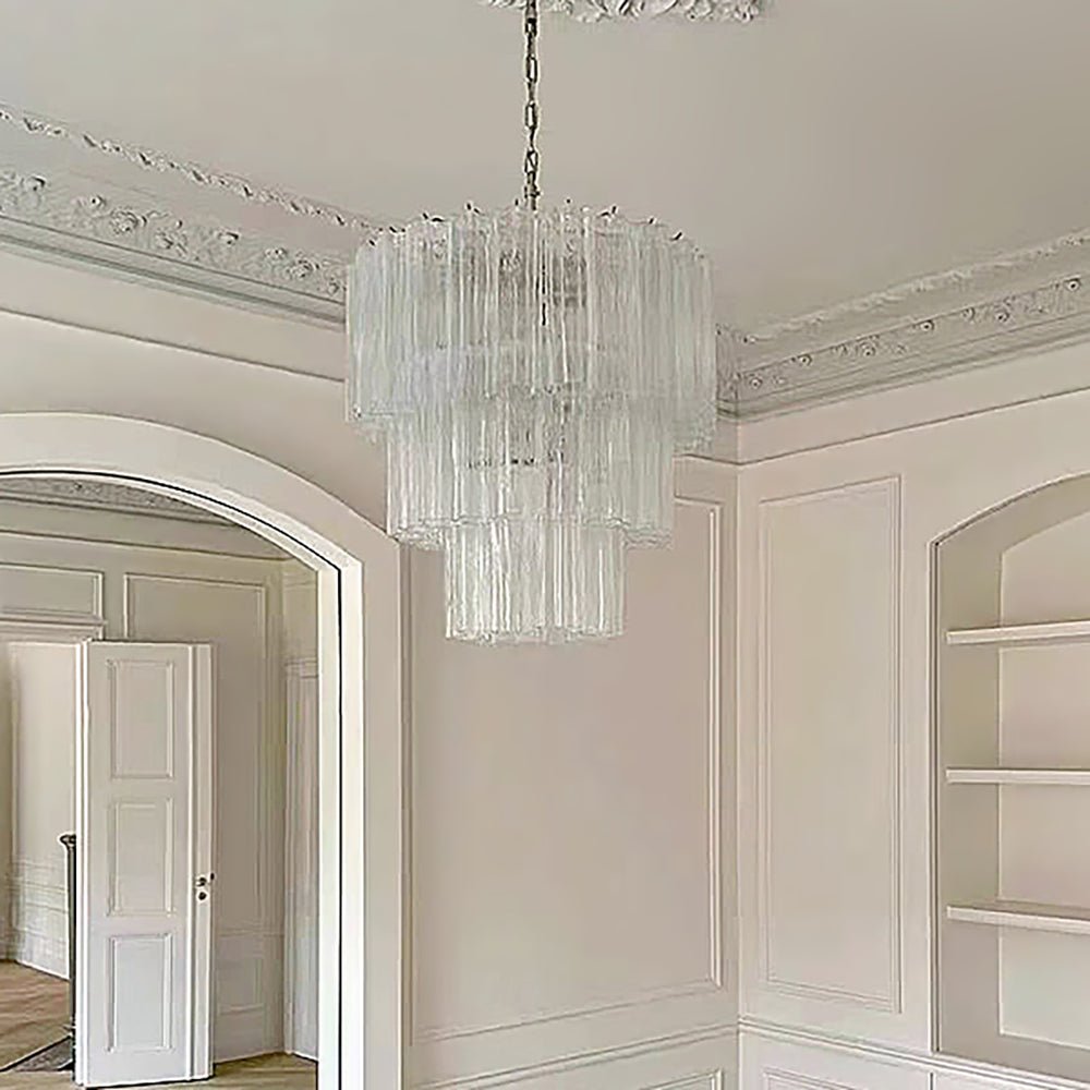 Tiered Tube Murano Glass Chandelier - Vakkerlight