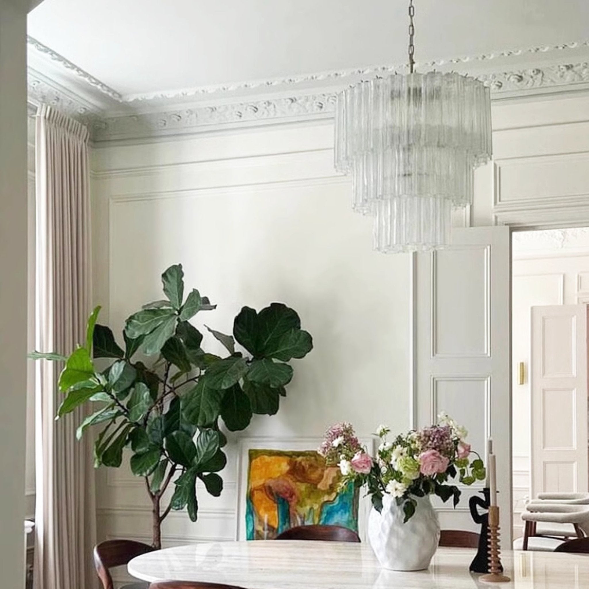 Tiered Tube Murano Glass Chandelier - Vakkerlight