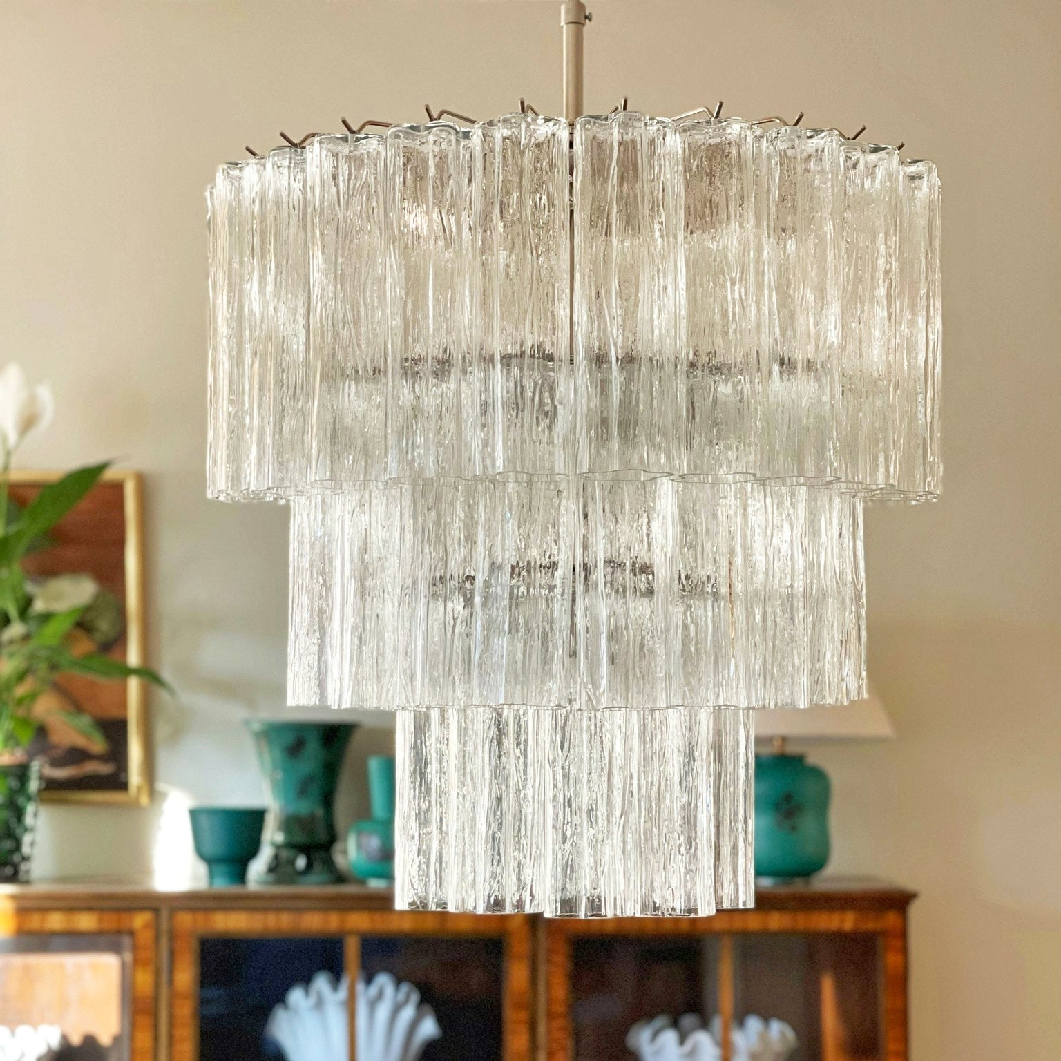 Tiered Tube Murano Glass Chandelier - Vakkerlight