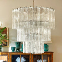 Tiered Tube Murano Glass Chandelier - Vakkerlight