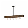 Wood-beam Island Chandelier, Industrial style, suitable for bars and restaurants