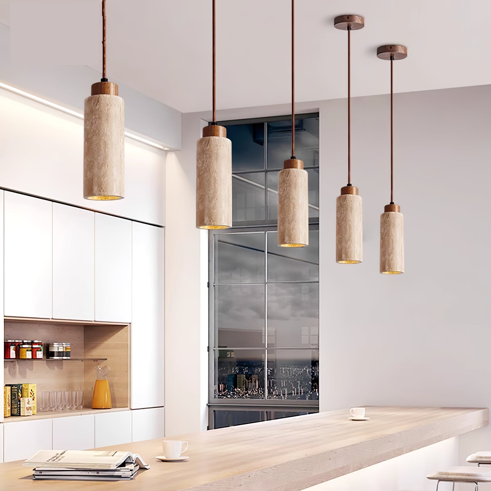 Solvara Travertine Pendant Lamp - Vakkerlight