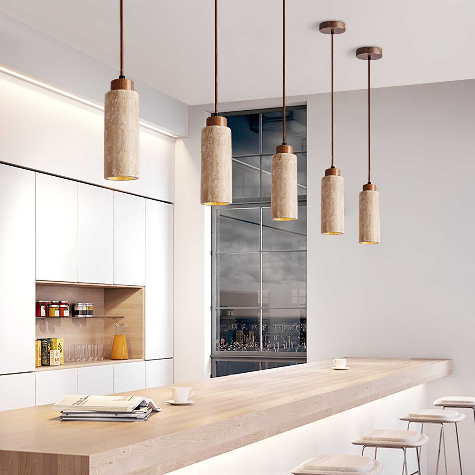 Solvara Travertine Pendant Lamp - Vakkerlight